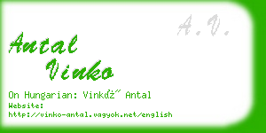 antal vinko business card
